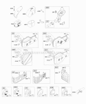Air Cleaner Exhaust System Diagram and Parts List for  Briggs and Stratton Engine